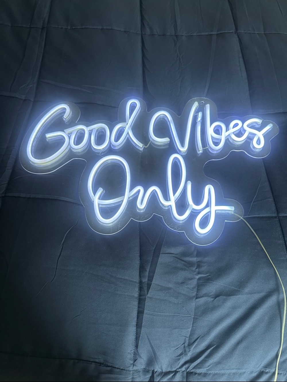 Good Vibes Only LED Neon Sign - White